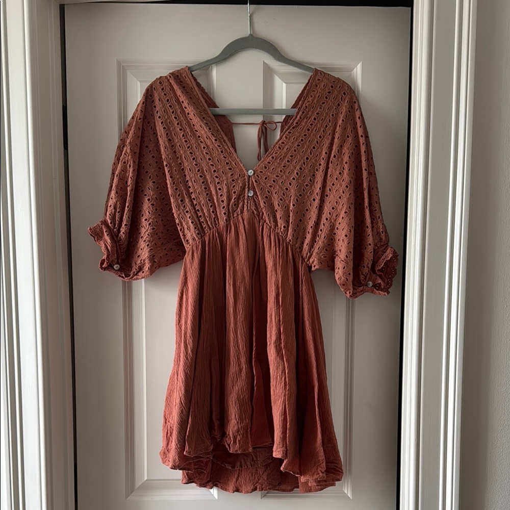 Rust Orange Eyelet Dress (purchased from VICI)